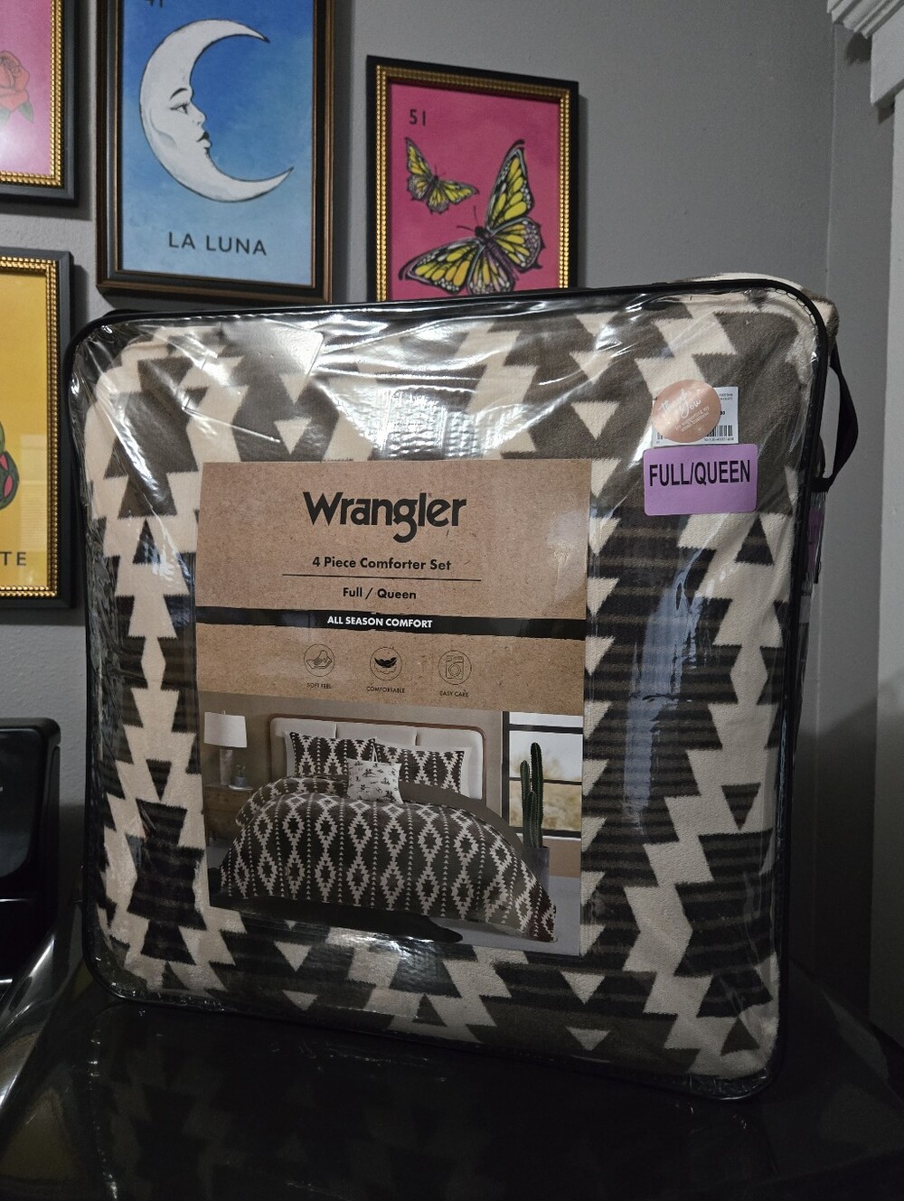 Wrangler 4 Pc Plush AZTEC Comforter Set Queen
